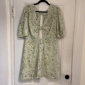 New mint green floral H&M dress